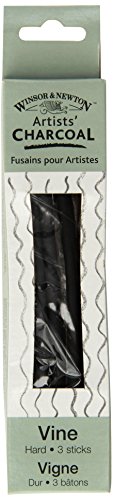 Winsor & Newton Artist Vine Charcoal Sticks 3/Pkg-Hard