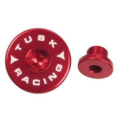 Tusk Billet Aluminum Engine Plug Kit Red - Fits: Honda XR650L 1993-2009