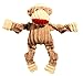 HuggleHounds Plush Corduroy Durable Sock Monkey Knottie Dog Toy, Wee