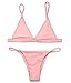 RELTANGL Women's Halter Top Tie Side Bottom Swimwear Bikini Set