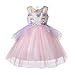 LZH Girls Unicorn Costume Dress Flower Princess Birthday Party Pageant Dress