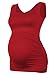 BlackCherry Women's Sleeveless Basic Tank Top Ruched Side Maternity Tunic Vest