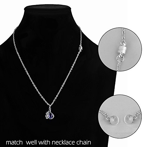 Linsoir Beads 10 Sets Small Strong Magnetic Barrel Clasps Magnetic Fasteners Perfect for Arthritis Person 6mmX11mm Silver Finish