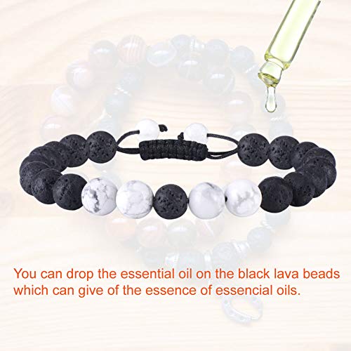 image for Paxcoo 500pcs Lava Beads Black Lava Rock Beads Kit with Elastic String