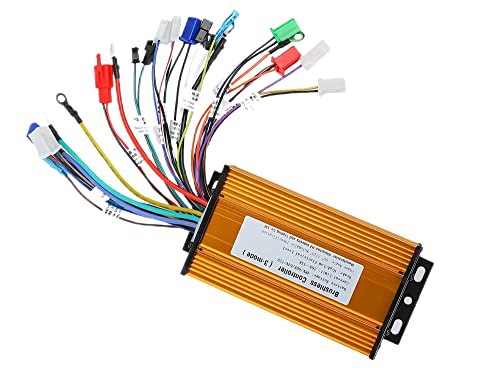Gueiddi Ebike Brushless Controller, 48V/64V/72V Brushless Motor Controller 3 Mode Metal 1000W-1500W Motor Brushless Controller High Power Universal Brushless DC Motor Controller for Ebike & Scooter