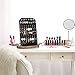 SRIWATANA Earring Holder Organizer Display, Metal Jewelry Organizer with Solid Wood Tray(62 Holes), Carbonized Black