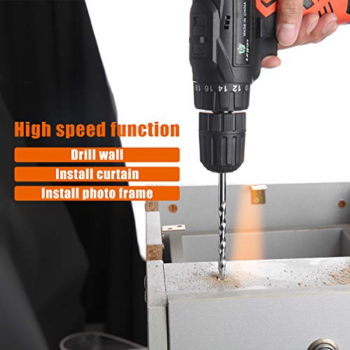 LETTON Power Tools Combo Kit With 16.8V Cordless Drill for 48