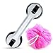 Bathroom Grab Bar by Dr. Maya - Bath Support with Free Shower Sponge - Powerful Suction Grip - Tool-Free Installation Get Instant Shower Handle Assist Balance Handrail Boosts Tub Safety for All (1)