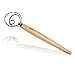 Danish Dough Whisk - Stainless Steel & Wooden Handle - Large 13.5