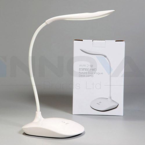 Innova LED USB Desk Lamp Flexible Clamp Reading Light 360° Twisted Tube White