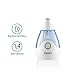Personal Portable Ultrasonic Cool Mist Humidifier | 650 ML Reservoir, 10 Hour Runtime, Travel Friendly, Single Touch Operation | BONUS WICK FILTER, Whisper Quiet, Compact | HoMedics