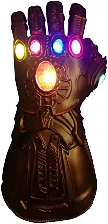 ZMJ Thanos Infinity Gauntlet LED Light Up PVC Glove with 6 New Gems Cosplay Props Costume
