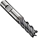 Niagara Cutter N68478 Carbide Square Nose End Mill, Weldon Shank, AlCrN Finish, Roughing and Finishing Cut, 40 Degree Helix, 4 Flutes, 5