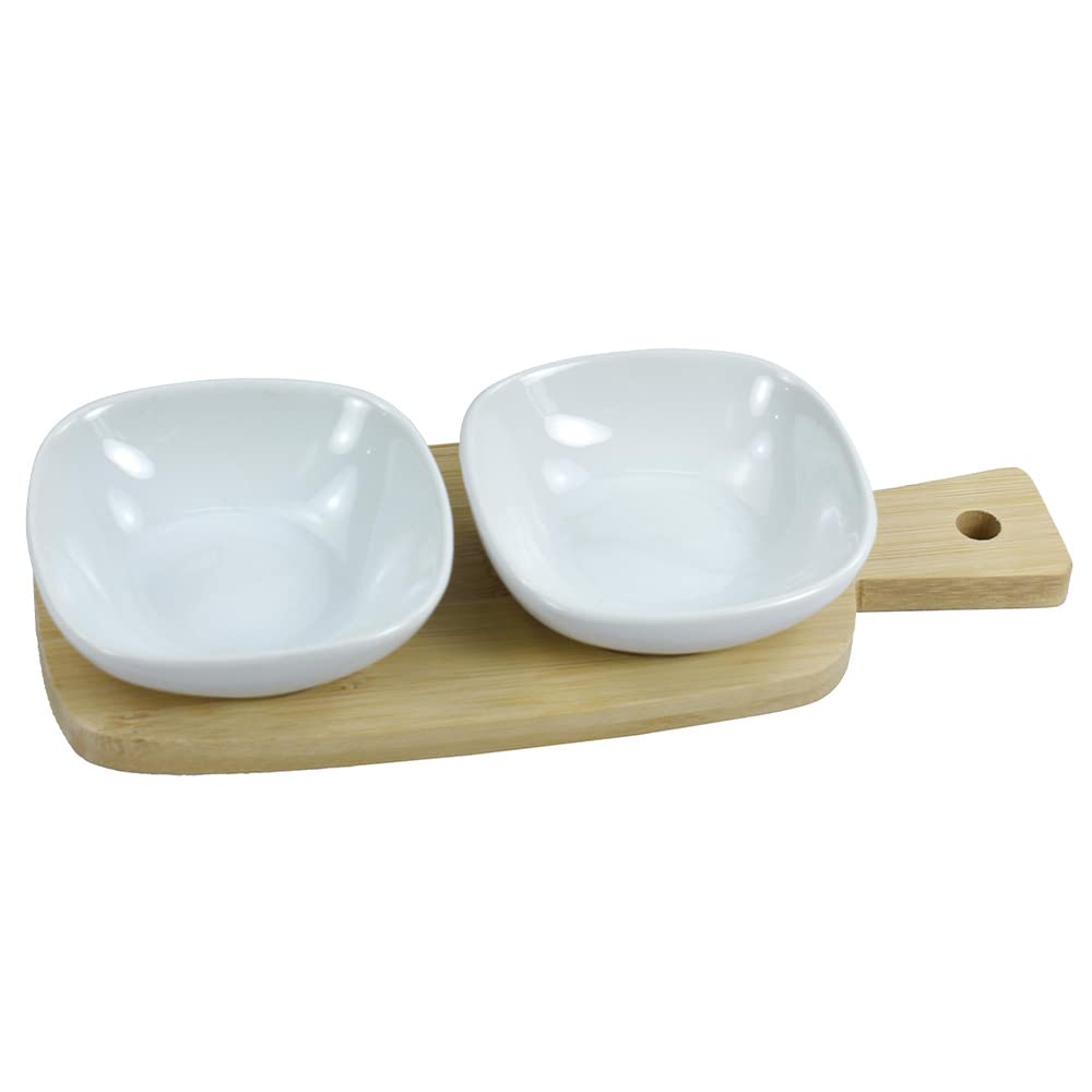 Anilar Set of 2 Appetizers Serving Dishes with Tray