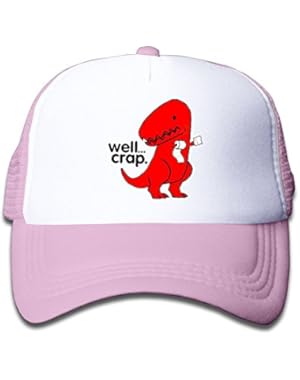Dinosaur Well Crap Mesh Hat Trucker Style Outdoor Sports Baseball Cap With Adjustable Snapback Strap For Kid's...