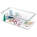 InterDesign Clarity Bathroom Storage Box Organizer for Vitamins, Medicine, Medical, Dental Supplies - Divided, Clear