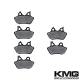 KMG 2006-2007 Harley FLHX FLHXi Street Glide Front + Rear Carbon Kevlar Organic NAO Brake Pads Set