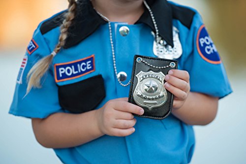 Dress Up America Pretend Play Police Badge With Chain And Belt Clip