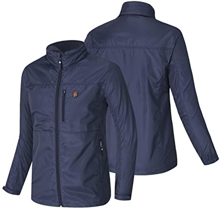 Fuerza Mens Built in Hood Windbreaker Foldable Golf Sports Lightweight Jacket