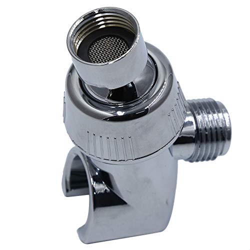 YouCY Shower Head Holder for Hand Held Showerheads, Adjustable Shower Arm Mount with Universal Wall Hook Bracket and Brass Pivot Ball, Polished Chrome