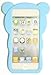 Bukit Cell 3D Cartoon Bundle 4 Items: Baby Blue Bear Soft Silicone Case for iPod Touch 6 6th Generation / 5 5th Generation + Cleaning Cloth + Screen Protector + Metallic Stylus Touch Pen