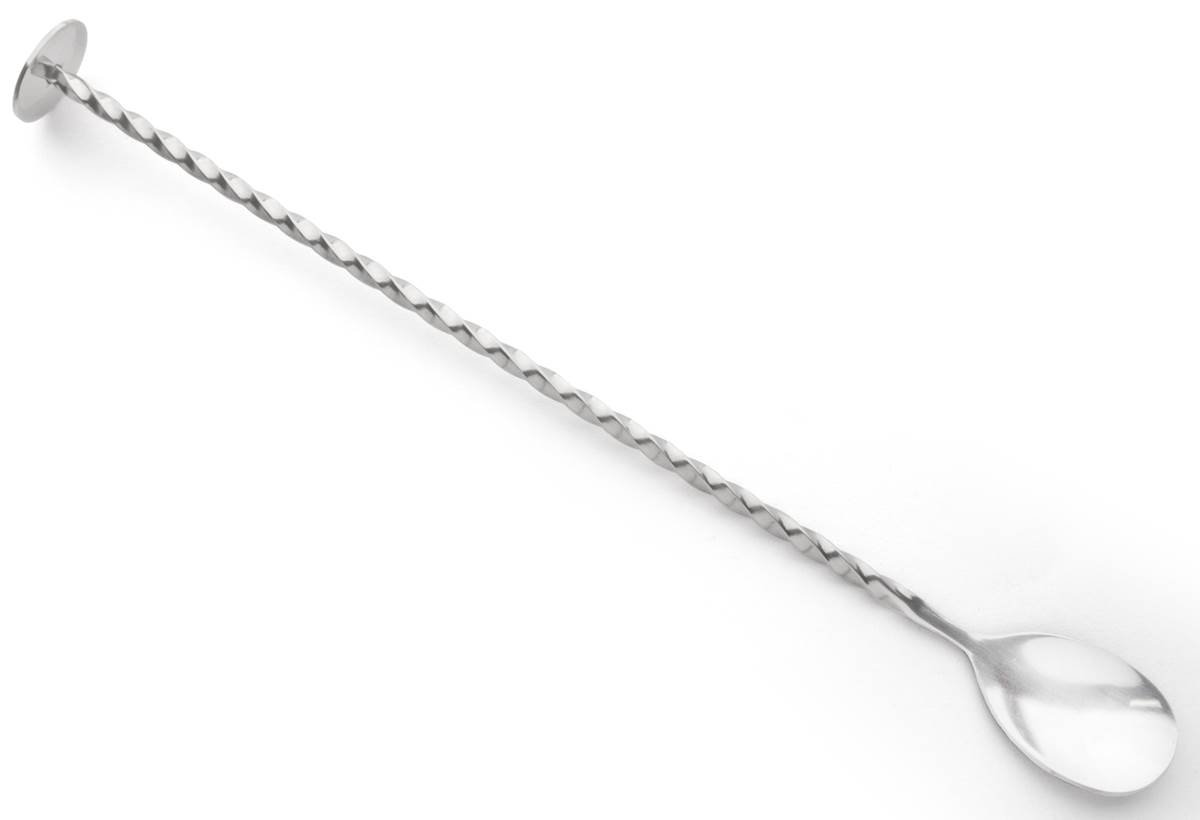 Leopold Vienna Cocktail Spoon Twisted, Stainless Steel, Silver, 20 x 280 mm