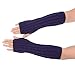 Flammi Women's Cable Knit Arm Warmers Fingerless Gloves Thumb Hole Gloves Mittens (Purple)