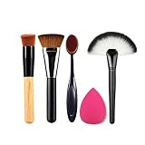Makeup Brushes Set Face Oval Toothbrush Puff Sponge Cleaner Brush Set