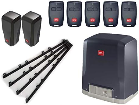BFT DEIMOS KIT (DEIMOS AC A600 Motor with an Integrated Control Unit 230V + 5 X RCB02 remotes + DESME A15 photocells) for Sliding Gates up to 600 kg + 4m Nylon Gear Rack