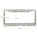 Jmkcoz 2 Pack Bling License Plate Frames Metal Chrome Luxury Crystal Bling License Plate Frame + Crystal Screw Caps for Both Front and Back License Waterproof Crystal Metal Stainless