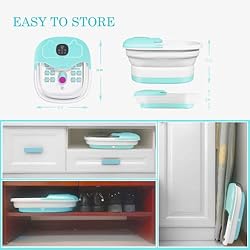 Foot Spa Massager with Heat Bubbles Remote