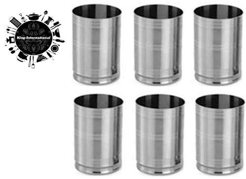 Stainless Steel Glass - 6 Pieces, Silver, 225 ml