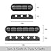 Cable Clips, Desktop Cable Management Cord Organizer, Adhesive Desk Wire Holders for Organizing USB Power Cords Charging Cables for Car Home Office (5, 5, 3, 3 Slots) Black 4 Packs
