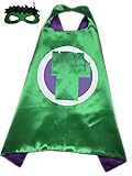 Ontario Warehouse Superhero Halloween Party Cape and Mask Set for Kids The Hulk