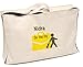 Nidra - Travel-Packing-Storage , 5 Piece Set (2) Packing Cubes, Cream and Blue, (2) Shoe Cloth Bags, (1) Laundy Bag
