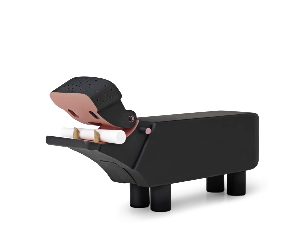 Kay Bojesen Hippo Figurines 12.5 cm Wooden Figures Blackboard Colour Varnished Black