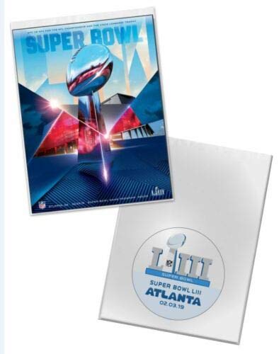 Football 2019 Super Bowl 53 Program Stadium Edition HAS Holographic Cover with Collectible Cover Sleeve Superbowl LIII