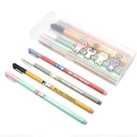 ZSCM 16 Pack 0.5 mm Erasable Gel Pens Clicker Fine Point, Cute Cartoon Gel Ink Pens for Writing Planner and Note Taking, Make Mistakes Disappear (Blue)