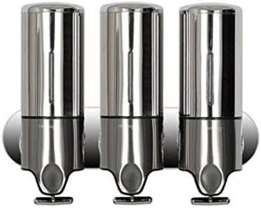 Oulantron Stainless Steel 3pcs Wall Mounted Kitchen Bathroom Liquid Soap Dispener