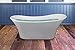 Freestanding Bathtub – 60 Inch Glossy White Acrylic Bathtub – Modern Flat Bottom Stand Alone Tub – Luxurious Tub