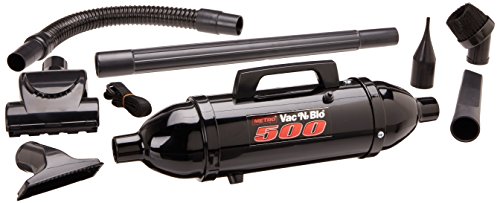 MetroVac Black Powder Coated High Performance Hand Vac with Turbo Driven Rotating Brush, 120-Volt