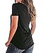 BOBOSMXL Women's Casual Short Sleeve Solid Criss Cross Front V-Neck T-Shirt Blouse Tops