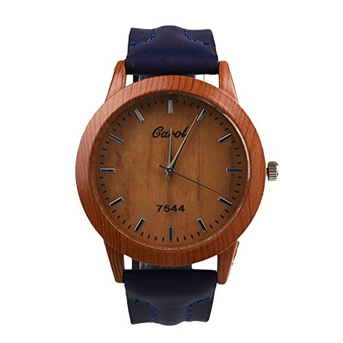wooden watch leather strap