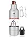 The Original Beer Cooler - Ice2Bottle - Cold Beer - Beer Keeper - Stainless Steel Bottle Insulator - Beer Holder - Fits 12oz Bottles - Includes Bottle Opener & Keychain Carabiner (Stainless Steel)
