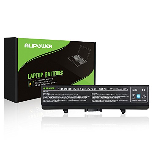 ALipower Dell New Replacement Laptop Battery for Dell Inspiron 1526 1525 1545 1546 1750 1440 Li-ion, 11.1V, 5200mAh, 58Wh, 6 Cells - 12 Months Warranty