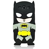 Minidandan Black 3d Cartoon Hero Batman Soft Silicone Back Case Cover Skin for Samsung Galaxy S3 I9300