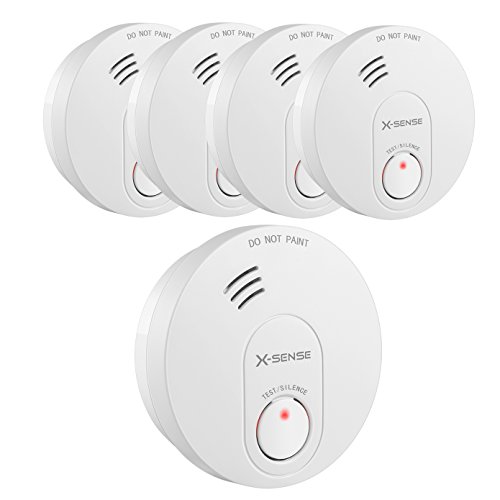 X-Sense SD10 X 10-Year Battery Smoke Detector Fire Alarm with Photoelectric Sensor (5-Pack) (Best Residential Smoke Detectors)