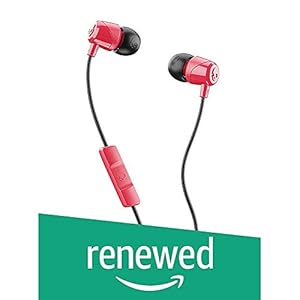 (Renewed) Skullcandy Jib in Ear with Mic 1 Red/Black/Red
