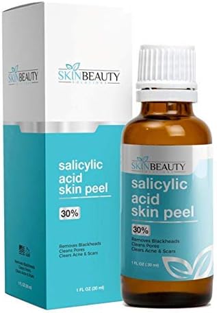 SALICYLIC Acid Peel 30% Chemical Peel with Beta Hydroxy BHA For Rosacea, Blackheads, Whiteheads, Clogged Pores, Seborrheic Keratosis, Wart Remover, Dandruff, Bumpy Oily Acne Skin (1 oz / 30ml)