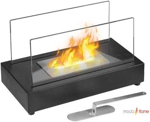 Moda Flame Vigo Ventless Table Top Ethanol Fireplace in Black by Moda Flame